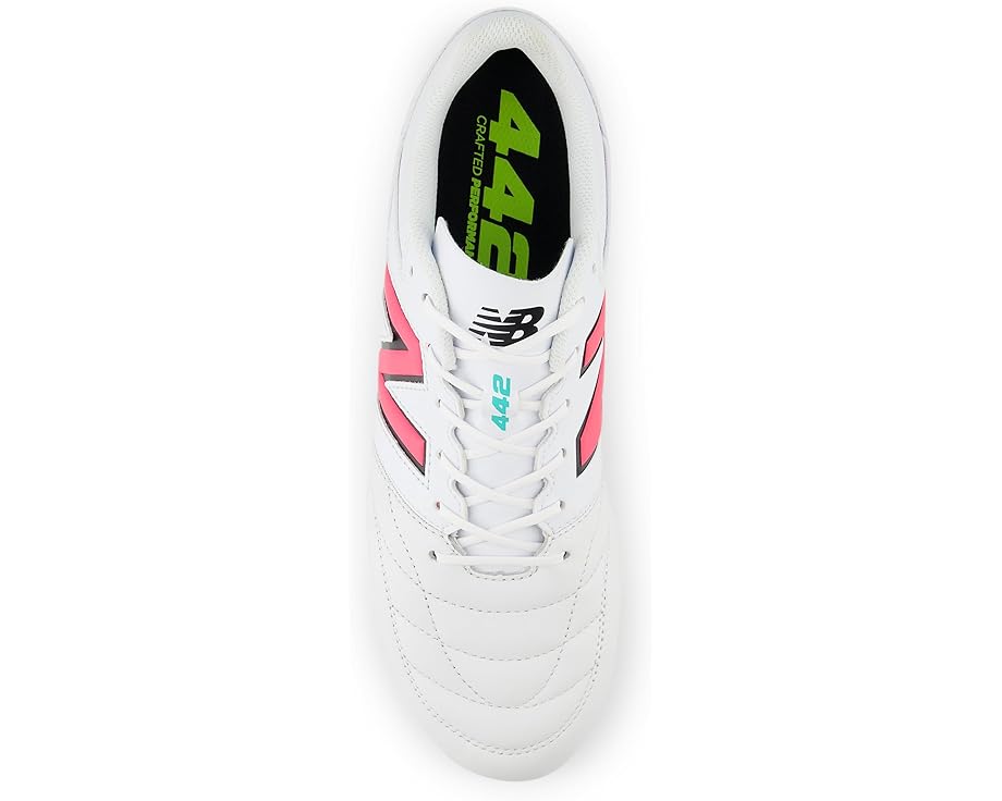 New Balance 442 V2 Team FG Soccer Cleats Men's White/Hi-Lite