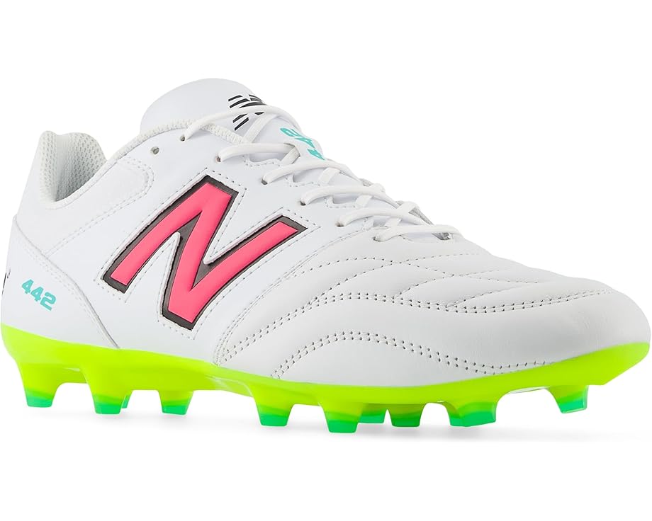 New Balance 442 V2 Team FG Soccer Cleats Men's White/Hi-Lite