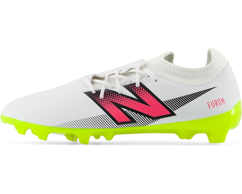 New Balance FURON DISPATCH FG V7+ Soccer Cleats Unisex White/Hi-Lite