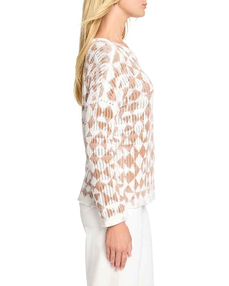 NIC+ZOE Petite Textured Diamond Sweater Women's
