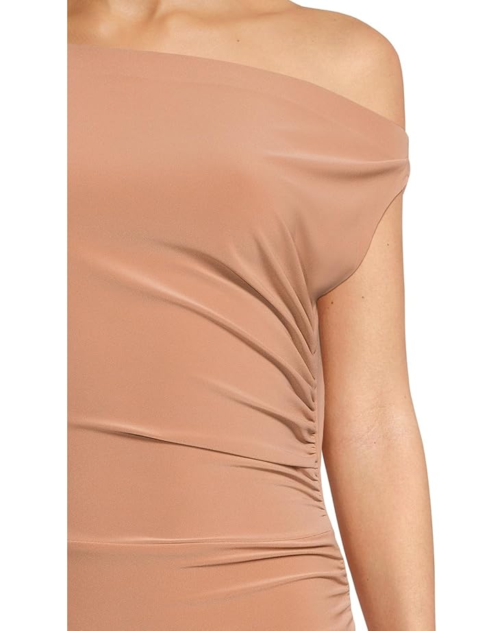 Norma Kamali Drop Shoulder Side Drape Gown Women's Cappuccino
