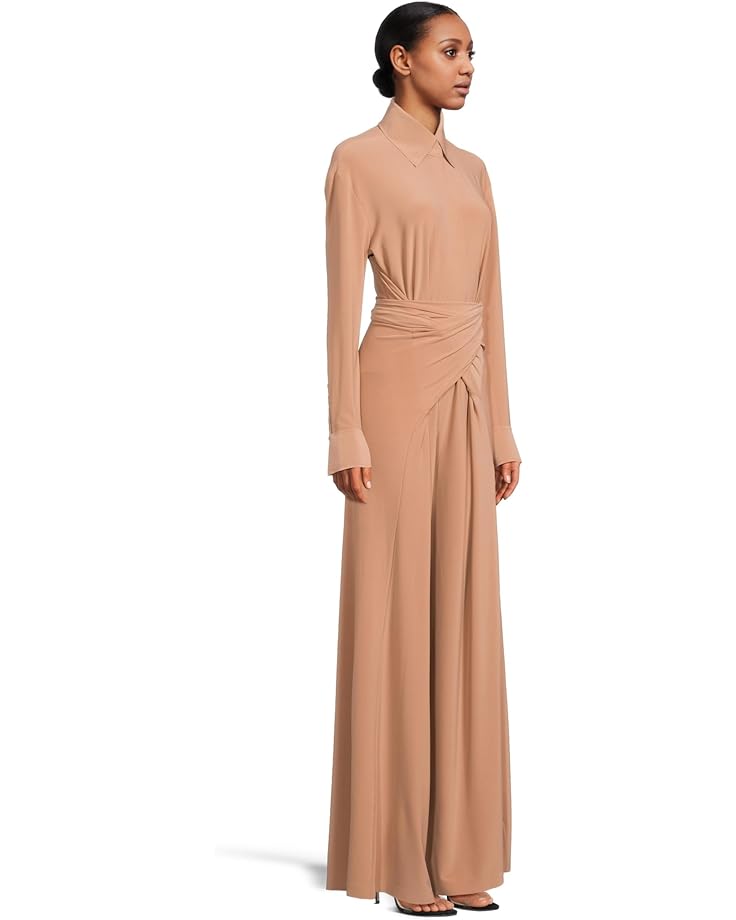 Norma Kamali Four Sleeve Shirt Jumpsuit Women's Cappuccino