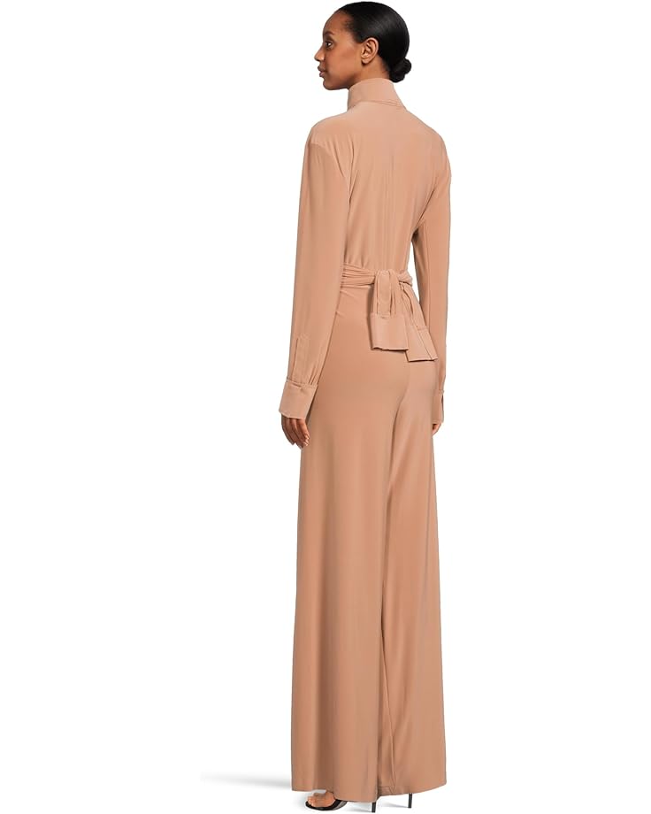 Norma Kamali Four Sleeve Shirt Jumpsuit Women's Cappuccino