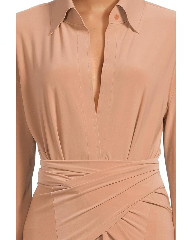 Norma Kamali Four Sleeve Shirt Jumpsuit Women's Cappuccino