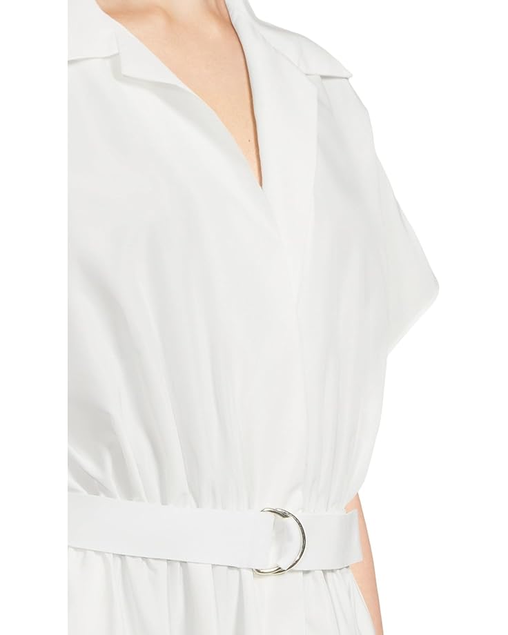 6pm Norma Kamali Super Oversized Sleeveless Boyfriend Neck Shirt Flared Dress To Mid-thigh Women's