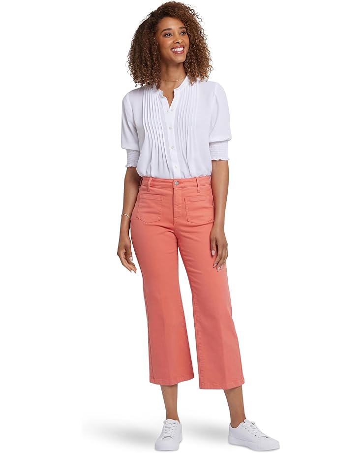 6pm NYDJ Coco Relaxed Wide Leg Crop Jeans in Coral Haze Women's