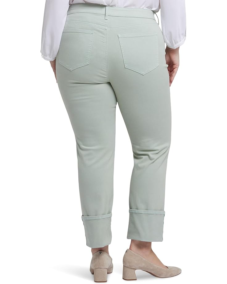 6pm NYDJ Plus Marilyn Straight With Cuff Jeans In Tomatillo Women's