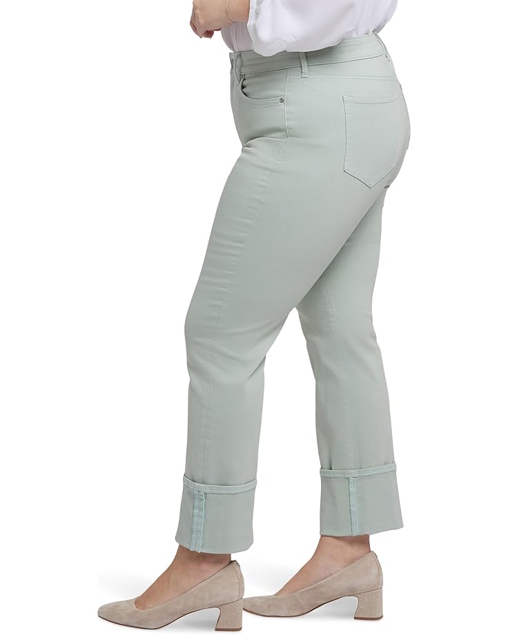 6pm NYDJ Plus Marilyn Straight With Cuff Jeans In Tomatillo Women's