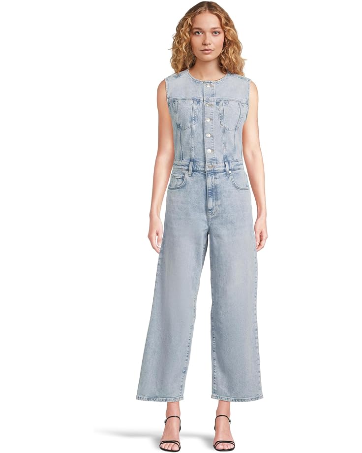 Paige Cirie Ankle Denim Jumpsuit in Mezza Women's