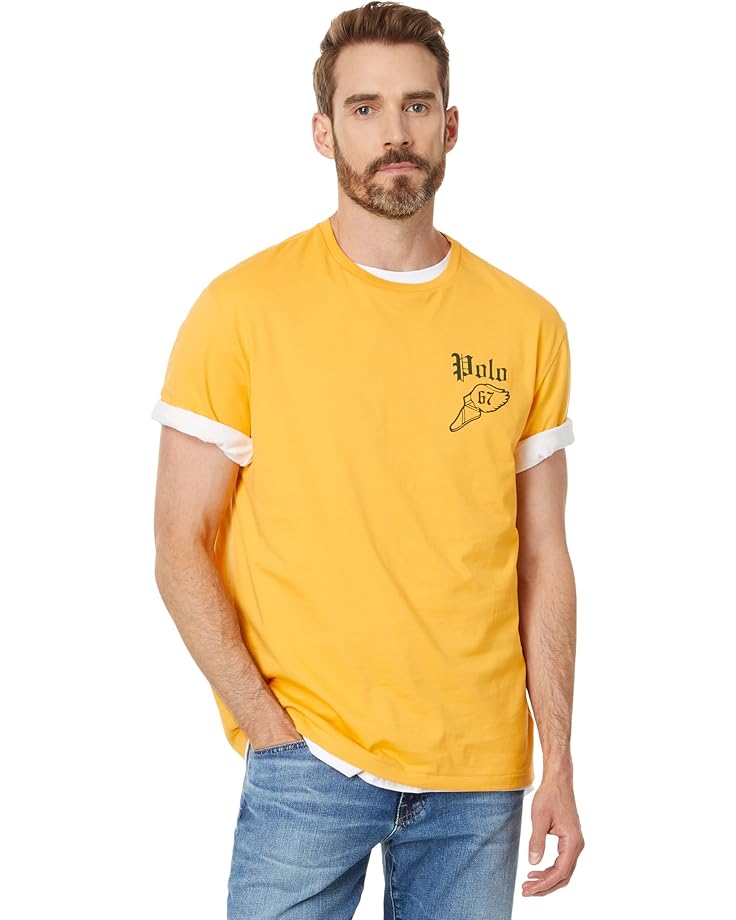 Polo Ralph Lauren Classic Fit Jersey Graphic T-Shirt Men's Gold Bugle
