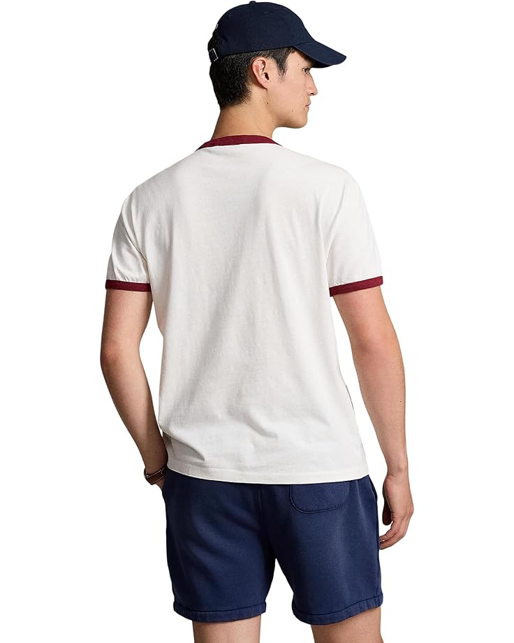 Polo Ralph Lauren Classic Fit Logo Slub Jersey T-Shirt Men's Nevis/Red Carpet