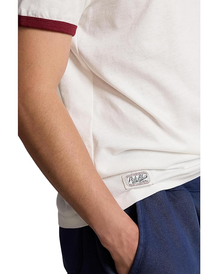 Polo Ralph Lauren Classic Fit Logo Slub Jersey T-Shirt Men's Nevis/Red Carpet