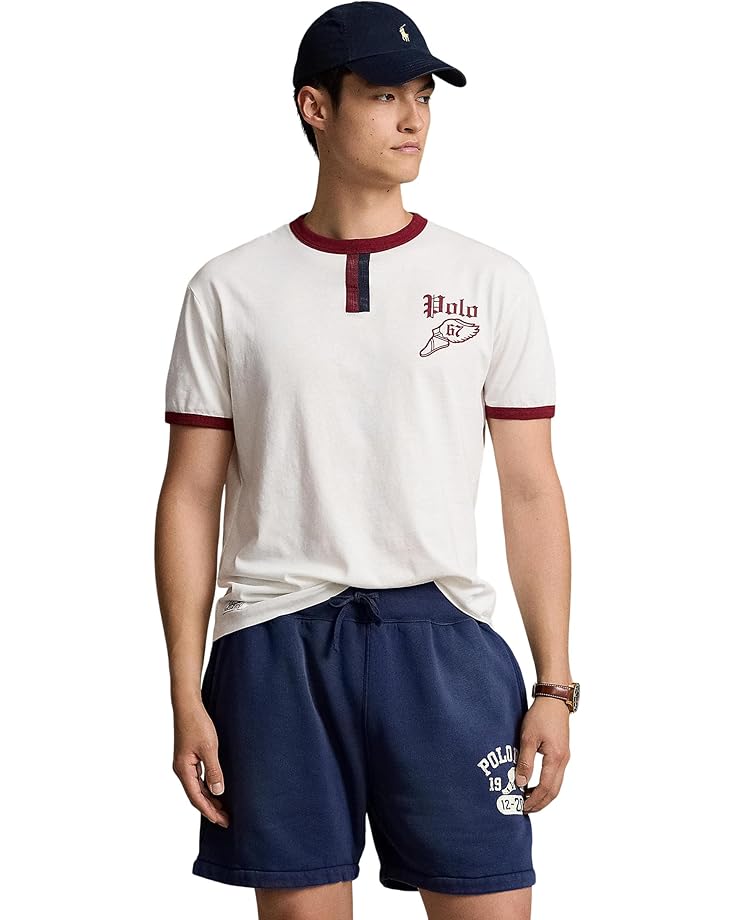 Polo Ralph Lauren Classic Fit Logo Slub Jersey T-Shirt Men's Nevis/Red Carpet