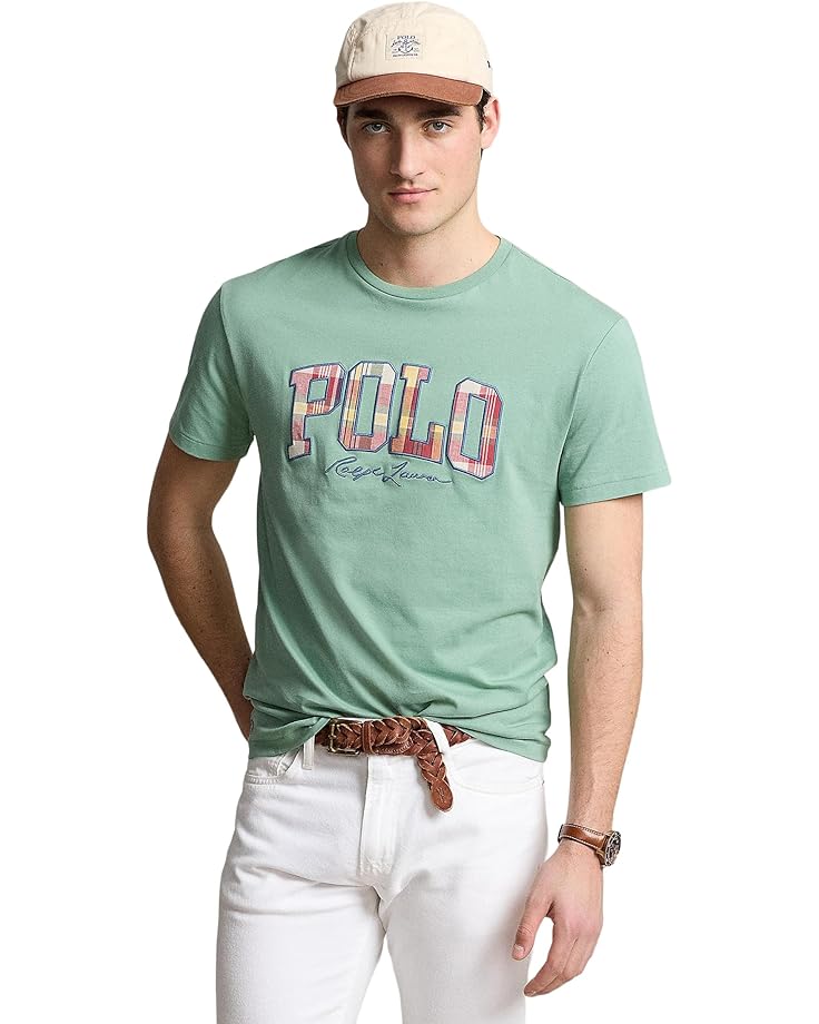 Polo Ralph Lauren Classic Fit Plaid-Logo Jersey T-Shirt Men's Faded Mint