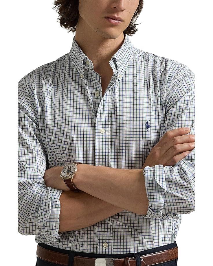 Polo Ralph Lauren Classic Fit Plaid Stretch Poplin Shirt Men's Blue/Green Multi