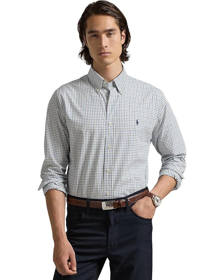 Polo Ralph Lauren Classic Fit Plaid Stretch Poplin Shirt Men's Blue/Green Multi