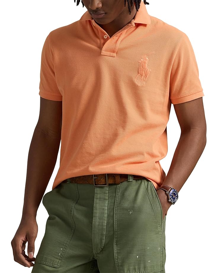 6pm Polo Ralph Lauren Custom Slim Fit Big Pony Mesh Polo Shirt Men's