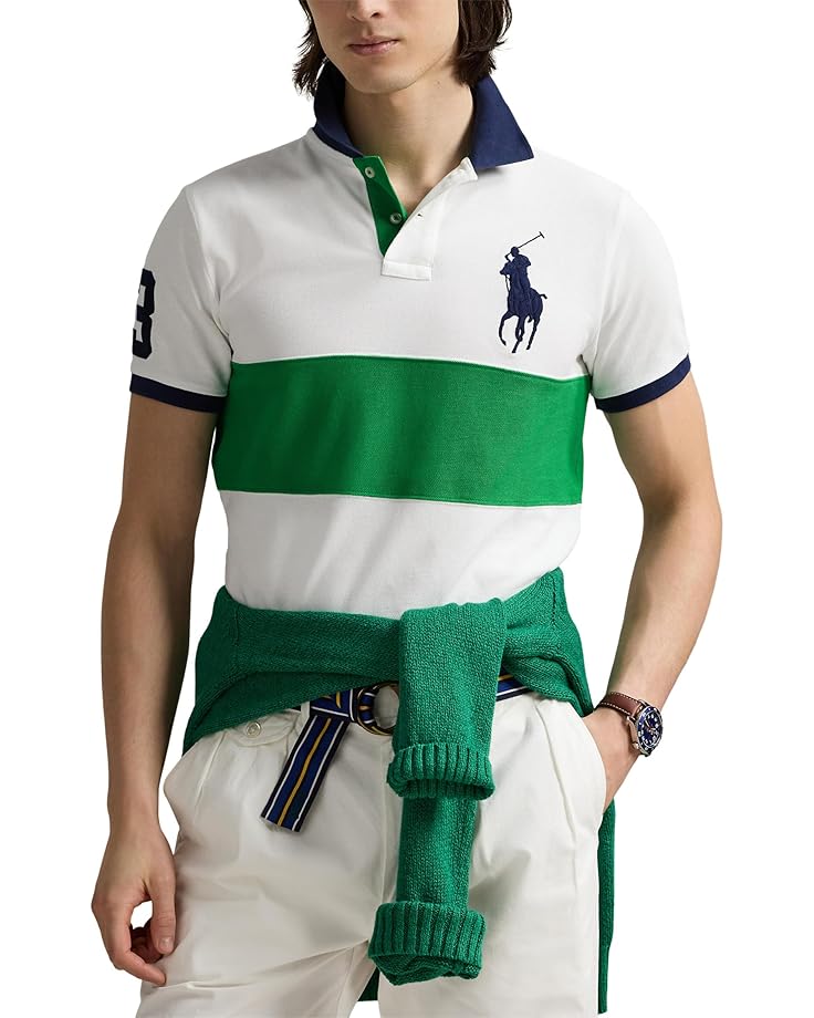 6pm Polo Ralph Lauren Custom Slim Fit Stretch Oxford Mesh Polo Men's