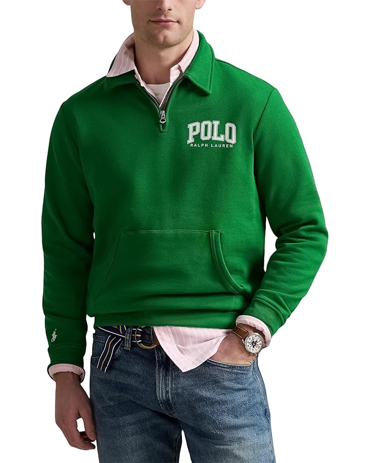 6pm Polo Ralph Lauren Logo Fleece Collared Sweatshirt Men's
