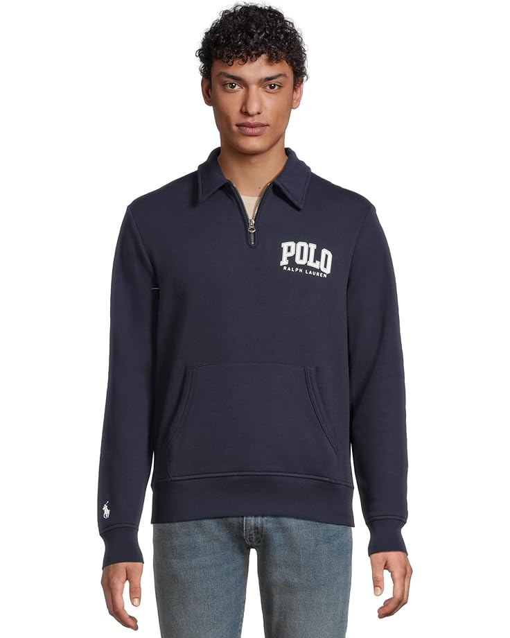 6pm Polo Ralph Lauren Logo Fleece Collared Sweatshirt Men's