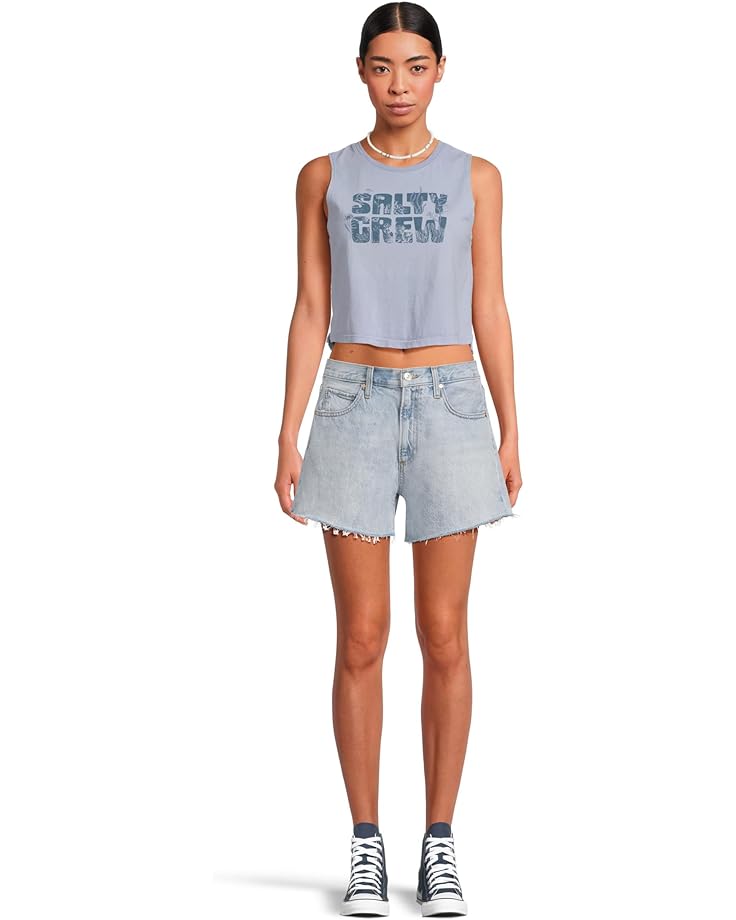 Salty Crew Sea Life Cropped Tank Women's Violet Blue