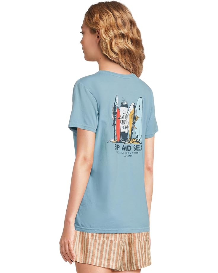 Salty Crew Sip And Sea Boyfriend Tee Women's Lagoon Blue