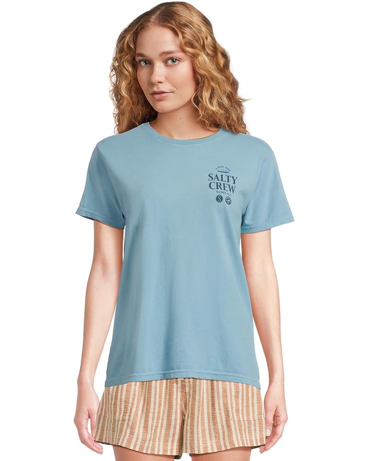 Salty Crew Sip And Sea Boyfriend Tee Women's Lagoon Blue