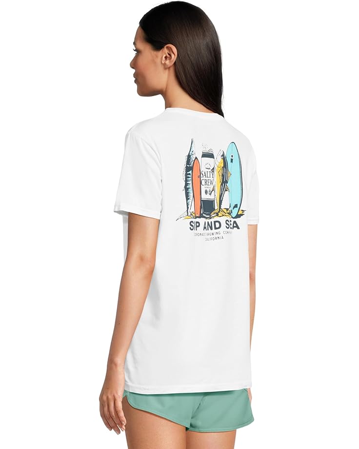 Salty Crew Sip And Sea Boyfriend Tee Women's White