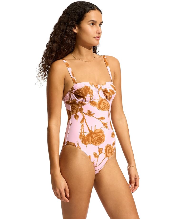 6pm Seafolly Rococo Ruched Underwire One-Piece Women's