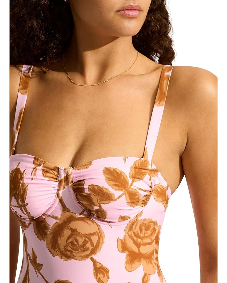 6pm Seafolly Rococo Ruched Underwire One-Piece Women's