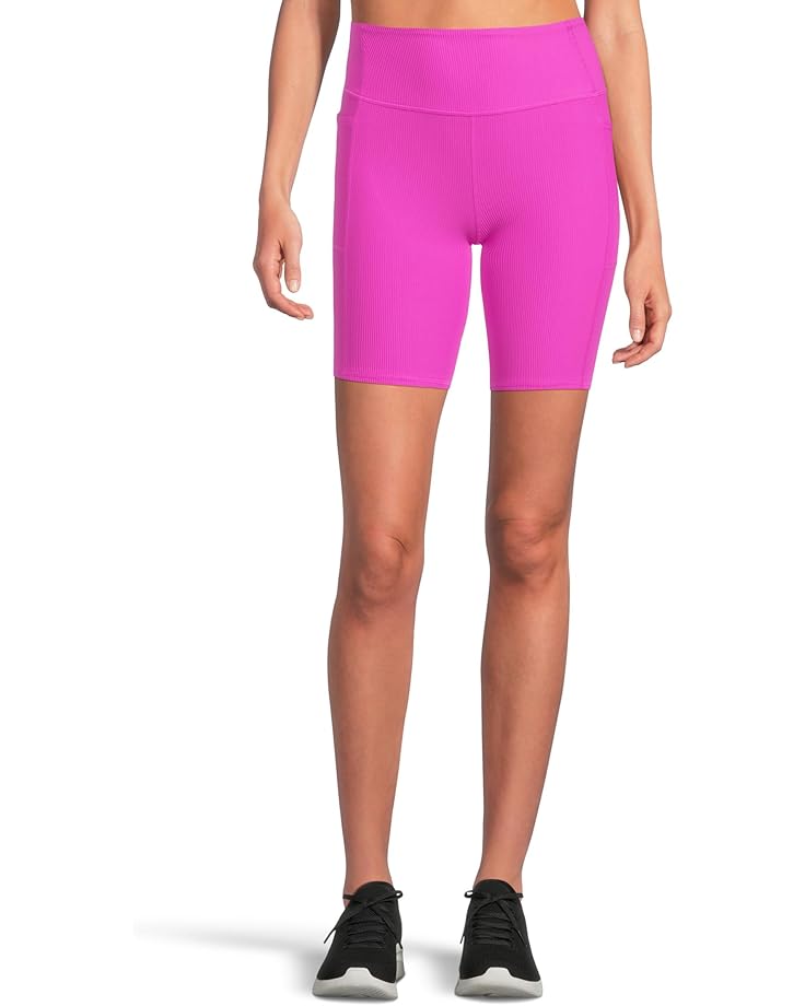 SKECHERS Go Walk Ribbed High Waist 8 inch Bike Shorts Women's