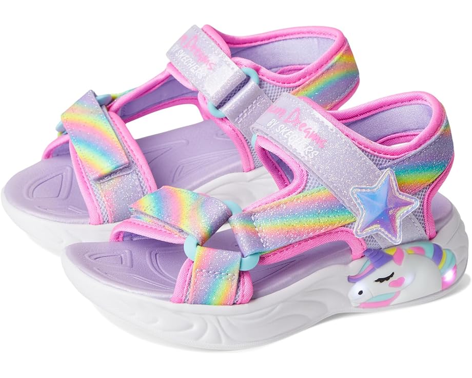 6pm SKECHERS KIDS Unicorn Dreams Sandal - Dreamy Unicorns 303107L (Little Kid/Big Kid)