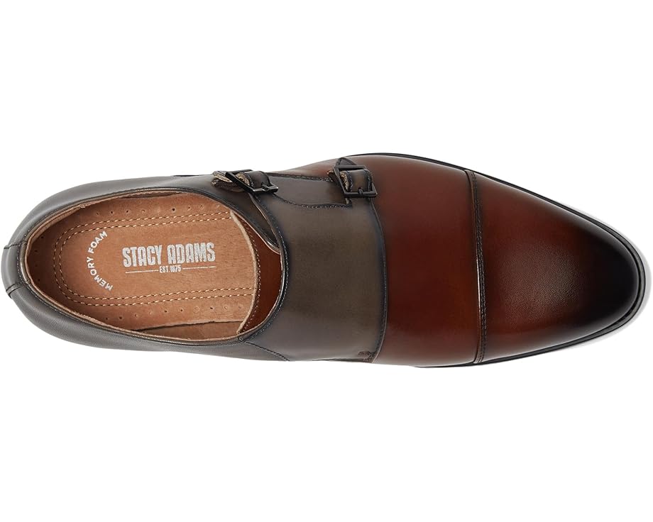 Stacy Adams Raythorne Cap Toe Double Monk Men's Brown/Gray