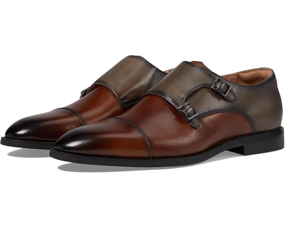 Stacy Adams Raythorne Cap Toe Double Monk Men's Brown/Gray