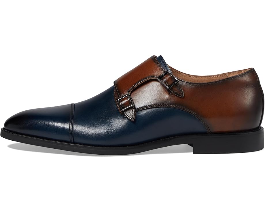 Stacy Adams Raythorne Cap Toe Double Monk Men's Navy/Brown