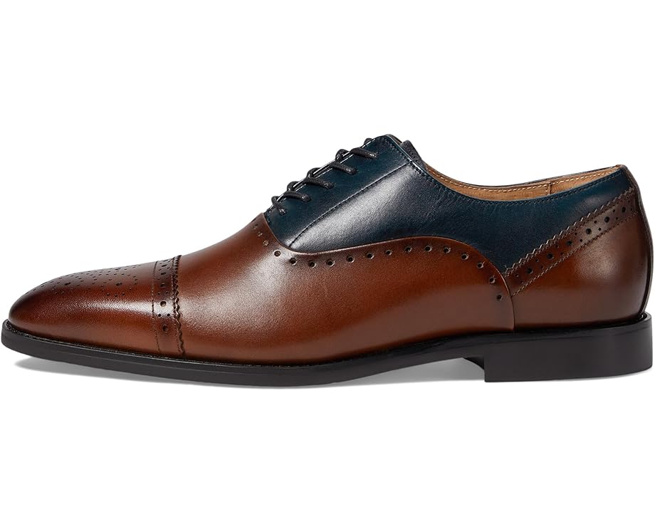Stacy Adams Reynolds Cap Toe Lace-Up Men's Brown/Navy