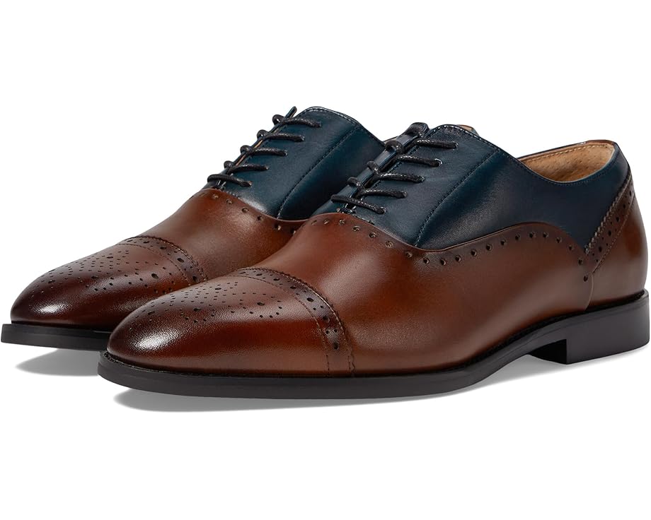 Stacy Adams Reynolds Cap Toe Lace-Up Men's Brown/Navy
