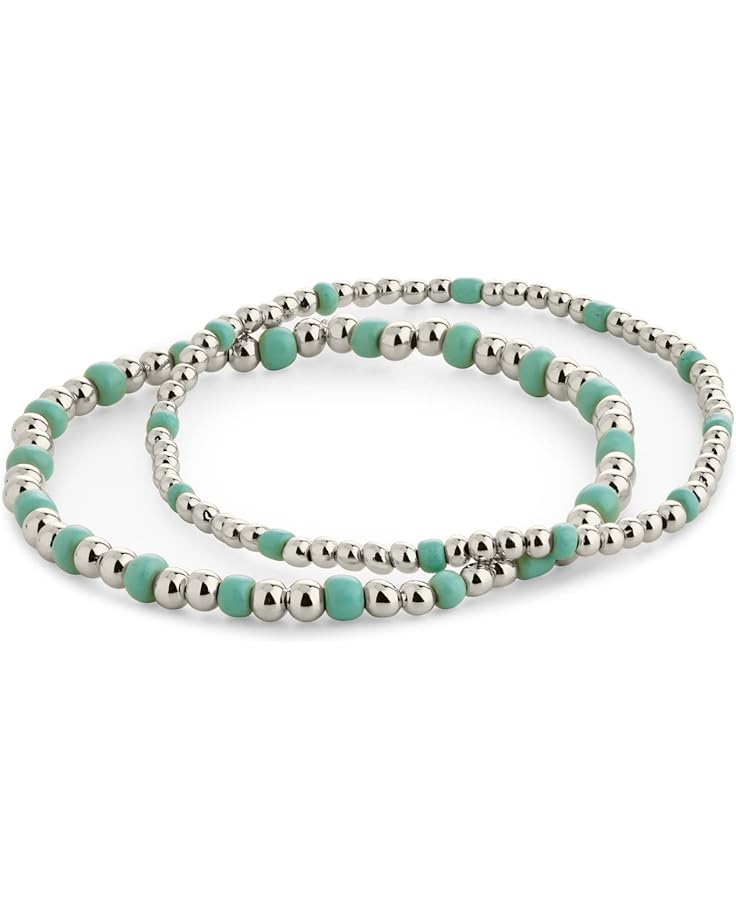 6pm Sterling Forever Misty Beaded Stretch Bracelet Set of 2