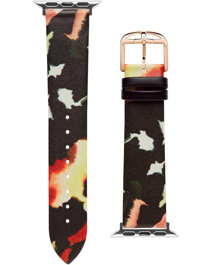 6pm Ted Baker Floral Print Leather smartwatch band compatible with Apple watch strap 38mm 40mm