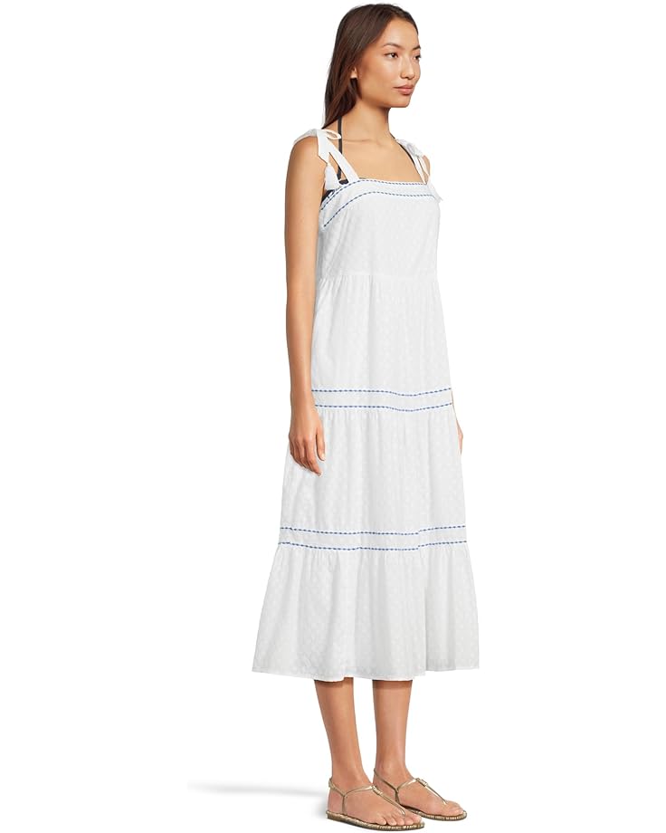 6pm Tommy Bahama Cotton Clip Sq Neck Tiered Midi Women's