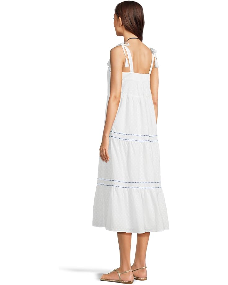 6pm Tommy Bahama Cotton Clip Sq Neck Tiered Midi Women's