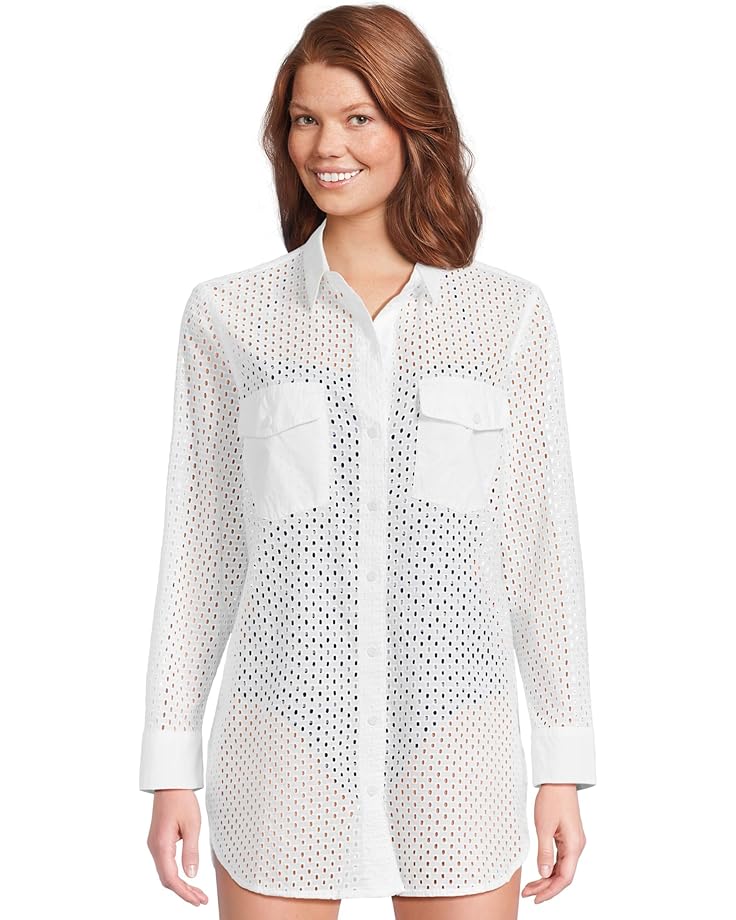 6pm Tommy Bahama Eyelet Cove Boyfriend Shirt Women's