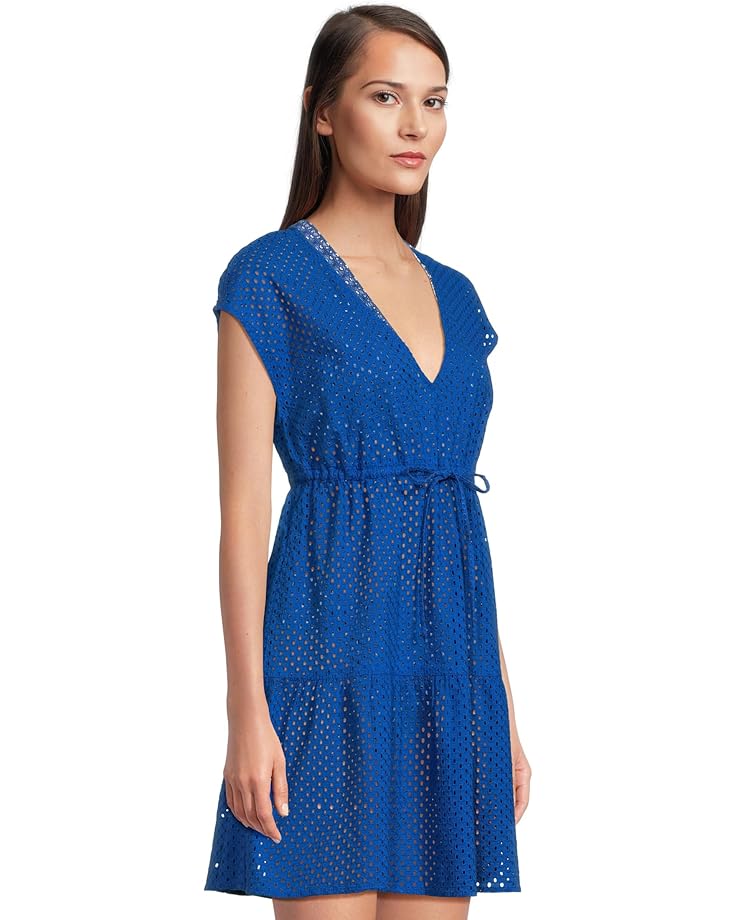 6pm Tommy Bahama Eyelet Cove Vneck Short Dress Women's