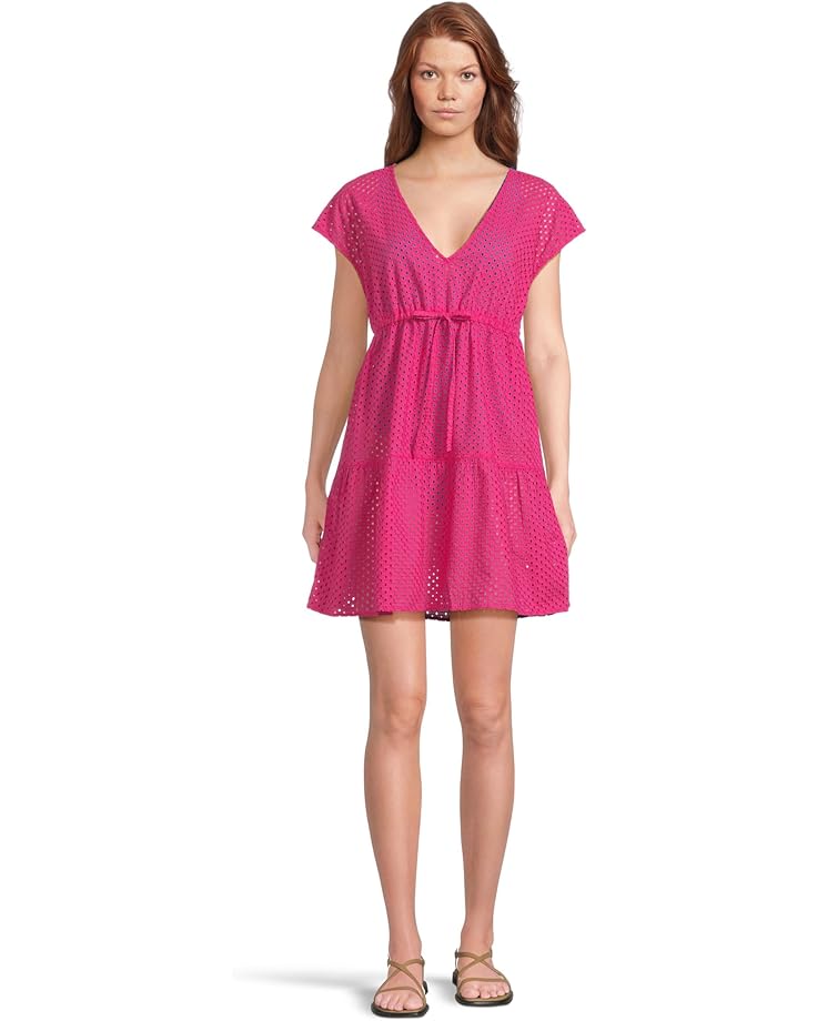 6pm Tommy Bahama Eyelet Cove Vneck Short Dress Women's