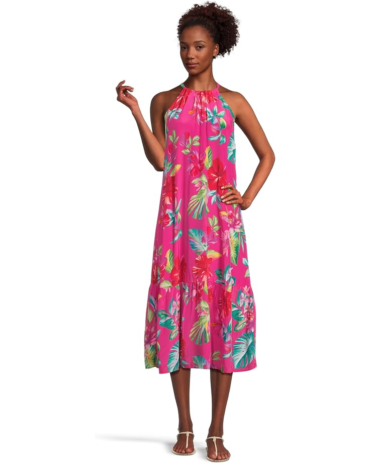 Tommy Bahama Fiesta Floral Dress Women's Pink Maui