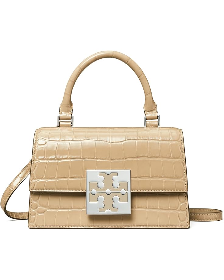 6pm Tory Burch Bon Bon Croc Embossed Mini Top-Handle Bag