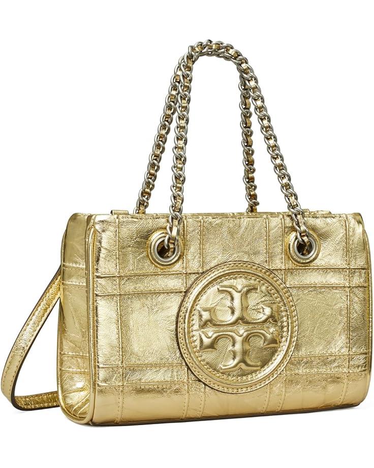 6pm Tory Burch Fleming Soft Metallic Quilt Mini Chain Tote