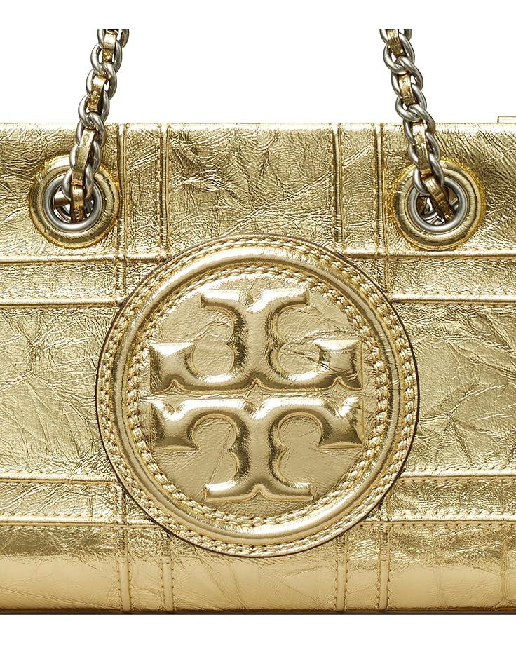 6pm Tory Burch Fleming Soft Metallic Quilt Mini Chain Tote