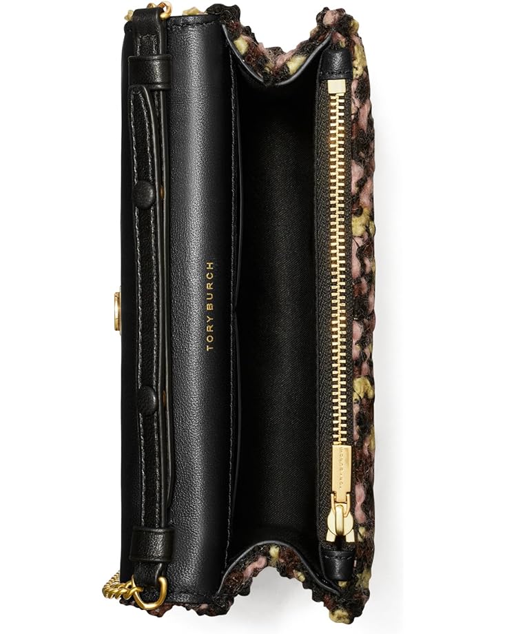 6pm Tory Burch Kira Tweed Mini Top-Handle Chain Wallet