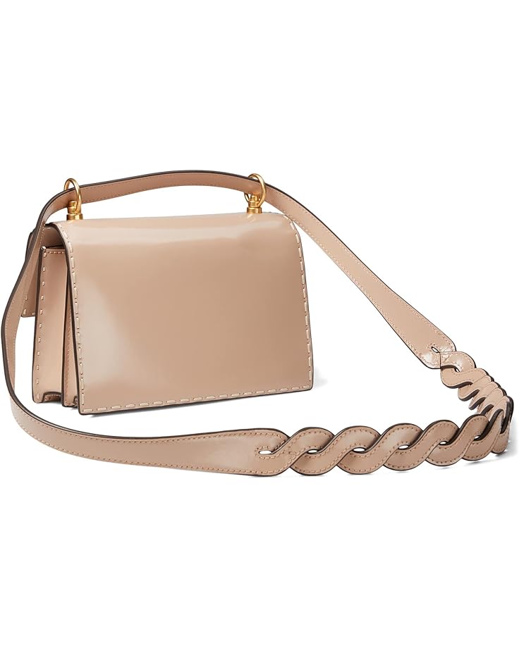 Tory Burch Miller Spazzolato Pick Stitch Small Flap Shoulder Bag